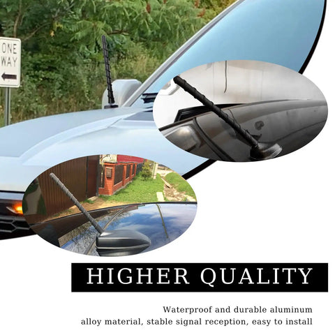 7 Inch Waterproof Spiral Car Antenna With Threaded Adapters Flexible Universal Mast Replacement For Car Truck SUV Radio AM FM Beefed Up Signal Boost And Reception