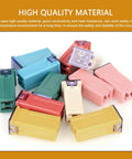 Heavy Duty Automotive Blade Fuses 6 Piece Color Coded Combo Kit With Waterproof Housing 20A To 60A Amp Rating 32V Max Voltage For Cars Trucks SUV showing colorful fuses stacked.