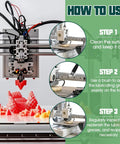 Instructions for applying 3D Printer Lubricant Grease 100g For Lead Screws X Y Z Axes And Gears with included brushes
