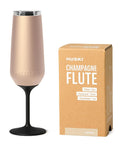 Top Tier Insulated Champagne Flute With Detachable Stem And Secure Lid Premium Stainless Steel Tumbler, 8oz, in packaging.
