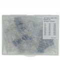 Resistor kit with metal oxide film resistors in a plastic box, 150 pieces total (30 kinds × 5), 3W 5%, values 1K–820K.