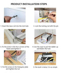 Installation steps for Heavy Duty Electric Attic Ladder With Remote Control Pull Down Loft Staircase, detailing assembly process.