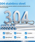 Heavy Duty 1200 Lb Capacity Swivel Ring Double Ended Eye Hook In 304 Stainless Steel text and bars representation
