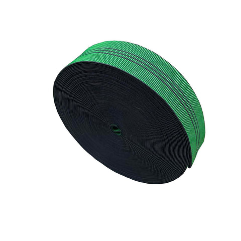 Hella Tough One Point Eight Inch Latex Upholstery Webbing Repairs Sagging Couch And Chair Seats Stops Bottoming Out With Solid Rubber Stretch Reliable For Hammocks And Fast DIY Household Fixes in a roll.
