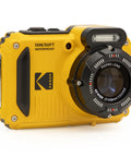Yellow Rugged Waterproof Digital Camera With 50 Feet Depth Rating, 16MP sensor, 4X Optical Zoom, Shockproof, Dustproof, Built In WiFi