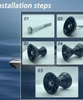 Installation steps of Straight Up Heavy Duty 4 Inch Black Boat Trailer Roller Assembly With Spoke Fits One Half Inch Shaft Tpu Polyurethane Bow Wheel.