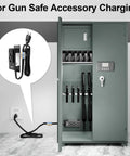 Power Outlet Kit For Gun Safe With 2 AC Outlets And 2 USB Ports 6 Point 9 Foot Removable Cables With Quick Connector Plug And Play