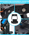 DaFuRui 5-set black metal pan-tilt servo mount brackets for MG995/MG996R/S3003, U- and L-shaped.