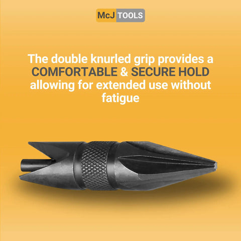 Get Your Hands On This Awesome McJ Tools Reload Chamfer Deburr Tool For Vld Cases with double knurled grip for secure hold.