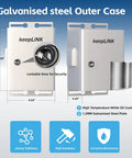 Rock Solid Outdoor Industrial PoE Switch Box With Hot 8 Gigabit Ports And 300W Power Budget For Security Cams And Gear Heavy-duty galvanised steel enclosure with lockable door.