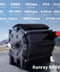 72V 5000W Brushless DC Motor Kit with Temperature Sensor for Go Karts, Dirt Bikes, Electric Motorcycles, Aluminum Body.