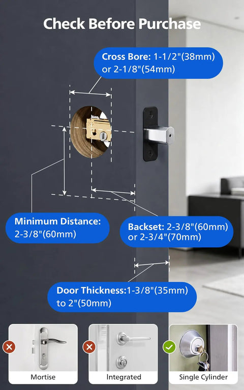 No Sweat Setup Wifi Smart Lock For Front Door With Top Mount Fingerprint Reader And Digital Keypad Deadbolt Featuring Quick App Remote Control Auto Lock Alexa Google Compatibility
