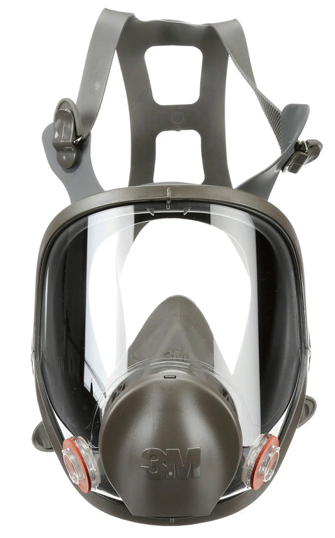 Full Facepiece Reusable Respirator 6800 With NIOSH Approval Large Lens ANSI High Impact Eye Protection Silicone Face Seal Four Point Harness All Day Comfy Fit For Painting Dust Chemicals And More