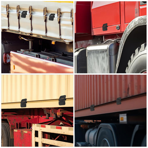 Beefed Up Heavy Duty Weldable Steel Gate Hinges For Trailers Two Pack Thickened Weld On Door Axle Hinges installed on trailers