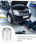 2Pcs Engine Timing Cover Dowel Pins Set For Timing Tool Kit Replacement Car Engine Tools No Fuss Easy Install Durable Dowel Pins With Precise Alignment Reliable Engine Timing Gasket Cover Pin Replacement, silver pin close-up