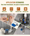 Application scenarios for Four Pack 1/2 NPT Mini Ball Valves In 304 Stainless Steel, used in kitchen, HVAC, bathroom, domestic water.