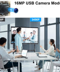 16MP Wide Angle USB Camera Module With 180 Degree Fisheye Lens For Linux Windows Android Mac, demo in meeting room