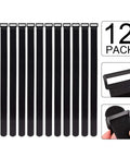 Heavy Duty 1.5 x 24 Inch Hook And Loop Cable Ties 12 Pack Adjustable Fastening Straps With Plastic D Ring Buckle