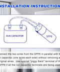 Installation instructions for Hard Start Capacitor Kit With 500 Percent Torque Boost For HVAC Systems 115V Through 288VAC.
