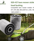 Sickle Head Bushing Replacement For Haybine Mowers Fits 472 477 479 488 490 495 1469 1495 OEM Style Farm Equipment Part Replaces 920-437 Durable Alloy Construction For Long Lasting Wear And Easy Install. two alloy bushings for mower head