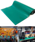 ESD Soldering Mat Roll 23.6 by 118 Inches Rubber Workbench Pad 0.08 Inch Thick Anti Static Heat Resistant Oil and Solvent Safe