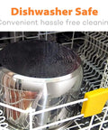 Stainless Steel Inner Pot Replacement Insert For Ninja Foodi 6.5 Quart in dishwasher, Food Grade 304 Stainless, Easy Clean Liner