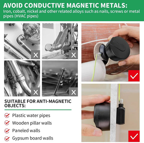 Magnetic Wire Puller Tool For Electrical Installations And Cable Runs No Sweat Fish Tape Wire Pulling System In Use