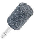 Mounted grinding stone with 25mm aluminum oxide head and 1/4in hex shank for electric rotary tools and drill grinders.