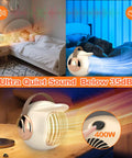 Portable 400W Space Heater For Office And Desk Use, Mini Tent Warmer For Camping, Indoor Only, With Tip Over Protection