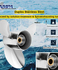 Stainless Steel Boat Propeller 13 1/4 Inch Diameter 17 Inch Pitch Right Hand 3 Blade 15 Tooth Gearcase 4 1/4 Inch OEM