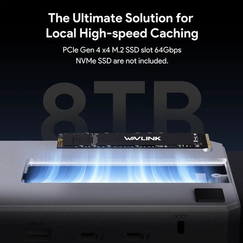Thunderbolt 5 Docking Station With NVMe M.2 SSD Slot And 140W Power Delivery, 13-in-1 TB5 Hub with visible M.2 SSD slot and cooling airflow.