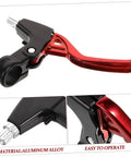 3 Pair Aluminum Alloy Bike Brake Levers Set Red For Mountain And Road Bikes, close-up of right lever showing material and details