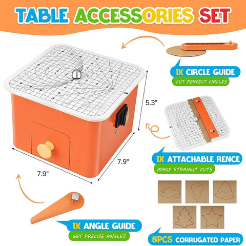 Electric Cardboard Cutter With Precision Cutting Tool For DIY Crafts 3D Models And School Projects Cuts Up To 4mm Thick with table accessories