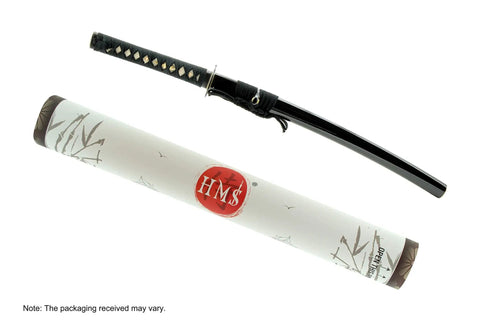 Unsharpened Stainless Steel Wakizashi Iaito for Iaido Training and Kata Practice, 21 Inch Blade with Fuller Groove, with scabbard