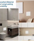 No Sweat Removable Hinged Access Panels 2 Pack Sleek White Abs Wall Hole Covers For Drywall Plumbing And Electrical Wiring Quick Fix in modern home settings.