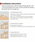 Installation guide for 20 Pack One And A Quarter Inch Overlay 3D Soft Close Concealed Hinges For Face Frame Kitchen Cabinets