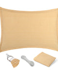 Beige 4x8 Sun Shade Sail For Patios And Backyards UV Blocking Outdoor Shade For Pergolas Built Tough HDPE 180gsm with accessories