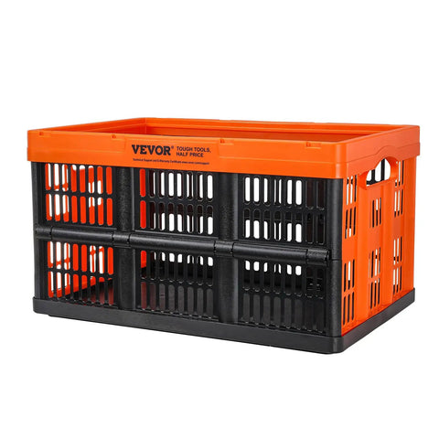Collapsible 45L Storage Crates Set of 3 With Handles, Go To Stackable Bins For Tools Books Food Drinks Camping And Travel