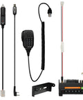 DB-25D Pro Dual Band DMR Mobile Radio with 20W Output, GPS APRS, UHF VHF, vehicle mount, and cables for ham enthusiasts