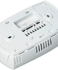 Back view of Pro 5000 Two Heat One Cool Non Programmable Digital Wall Thermostat with wiring slots and vents