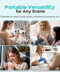 People using Cordless Nail Drill Kit With LED Display Adjustable Speeds And Professional Nail File For Acrylic Gel Powder in various settings.