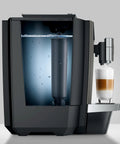 Premium Top Shelf Fully Automatic Coffee Machine Featuring Cold Brew Options And Thirty Four Recipes With Smart Touchscreen, with water and espresso in glass.