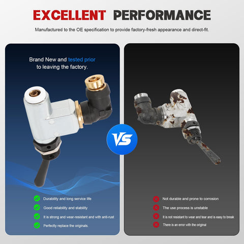 Comparison of Air Toggle Switch Pneumatic Control Valve Direct Replacement For Peterbilt Kenworth International LT Series Trucks One Quarter Inch Port 379 389 Easy Install Air System Upgrade versus rusted old part