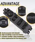 Power Window Switch Driver Side Control For Dodge Durango 2001 2003 Ram Truck 2002 2009 Dakota 2001 2004 Sprinter 2005 2009 Replace OEM 56049805AA 56049805AB with advantage highlights