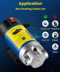 Application of 12V 100W Electric Oil Change Pump With Three Hoses And Adapters All In One DIY Friendly Fluid Extractor for oil types.