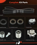 Complete timing belt kit parts for VW Jetta Passat Eos GTI Audi A4 A3 TT 2005 to 2009 with timing belt kit with water pump