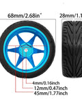 Purple 1/10 Scale TE37 Metal Wheel Rims Set With 12mm Hex For RC Racing Cars Fits TT01 TT02 TT02B TA06 XV01 XV02 PTG-2
