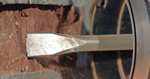 1 Inch By 12 Inch Flat Chisel For SDS Max Hammers, Concrete Removal And Hard Surface Break Up, Heavy Duty Steel One Piece Design