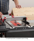 Pro Grade Spline Jig Kit For Router Table And Table Saw Making Badass Dovetail And Miter Joints With Smooth Aluminum Track in use.