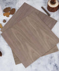 Walnut unfinished plywood sheets, 3 pcs, 12x12 inches, 1/8 inch thick, overhead view